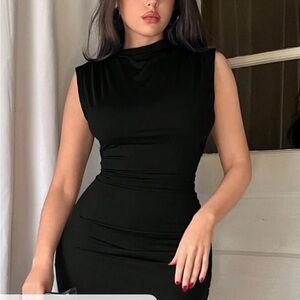 Elegant Black Sleeveless Dress